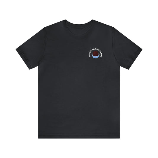 The front of Raised on Brigadeiro T-shirt in black