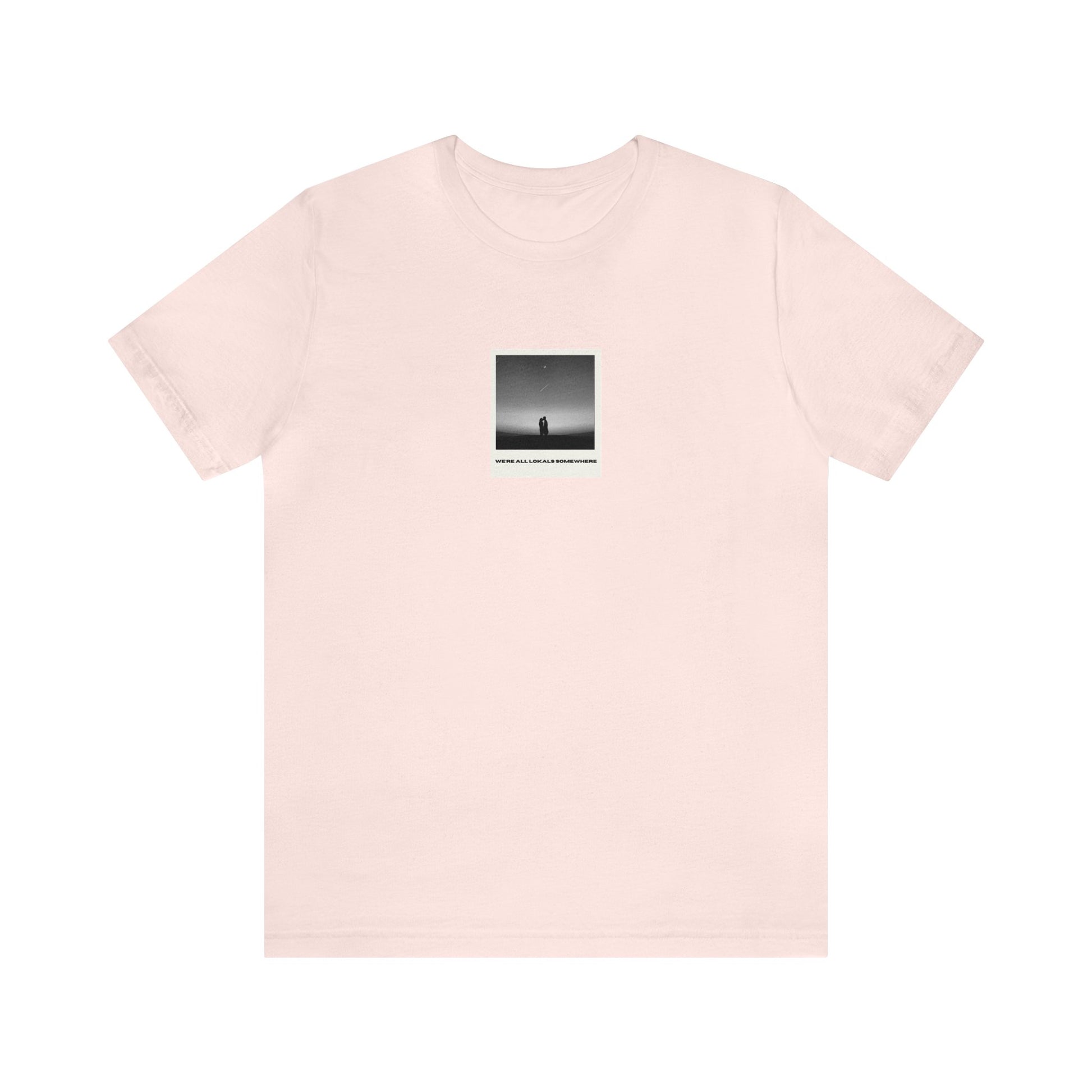 The front of Polaroid T-Shirt + Shooting Star Couple | We're All Lokals Somewhere Tee in soft pink