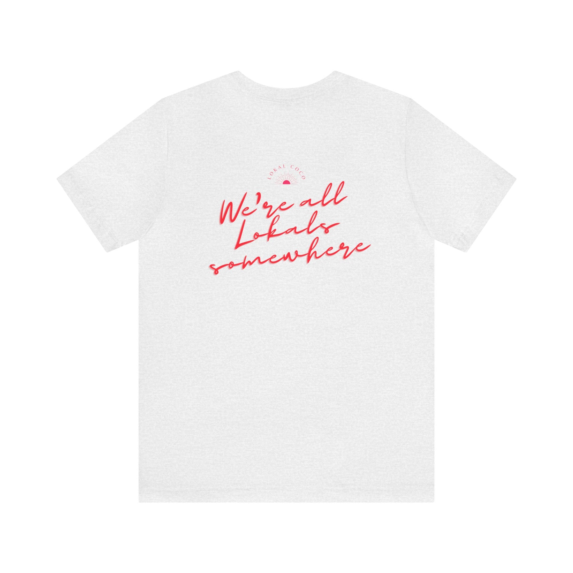 The back of Polaroid T-Shirt + Shooting Star Couple | We're All Lokals Somewhere Tee in ash 