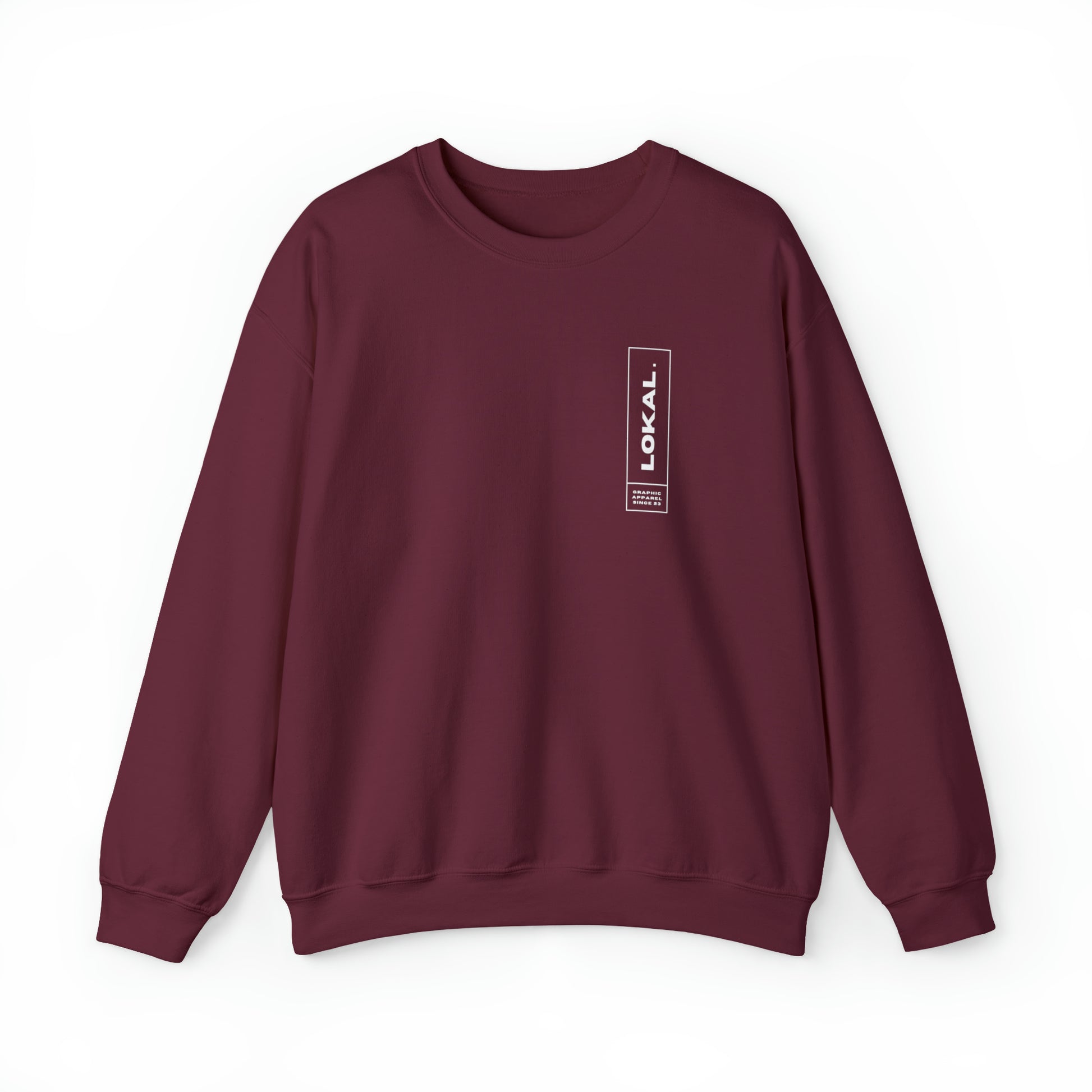 Lokal Coco Graphic Apparel Since 2023 Crewneck Sweatshirt in maroon