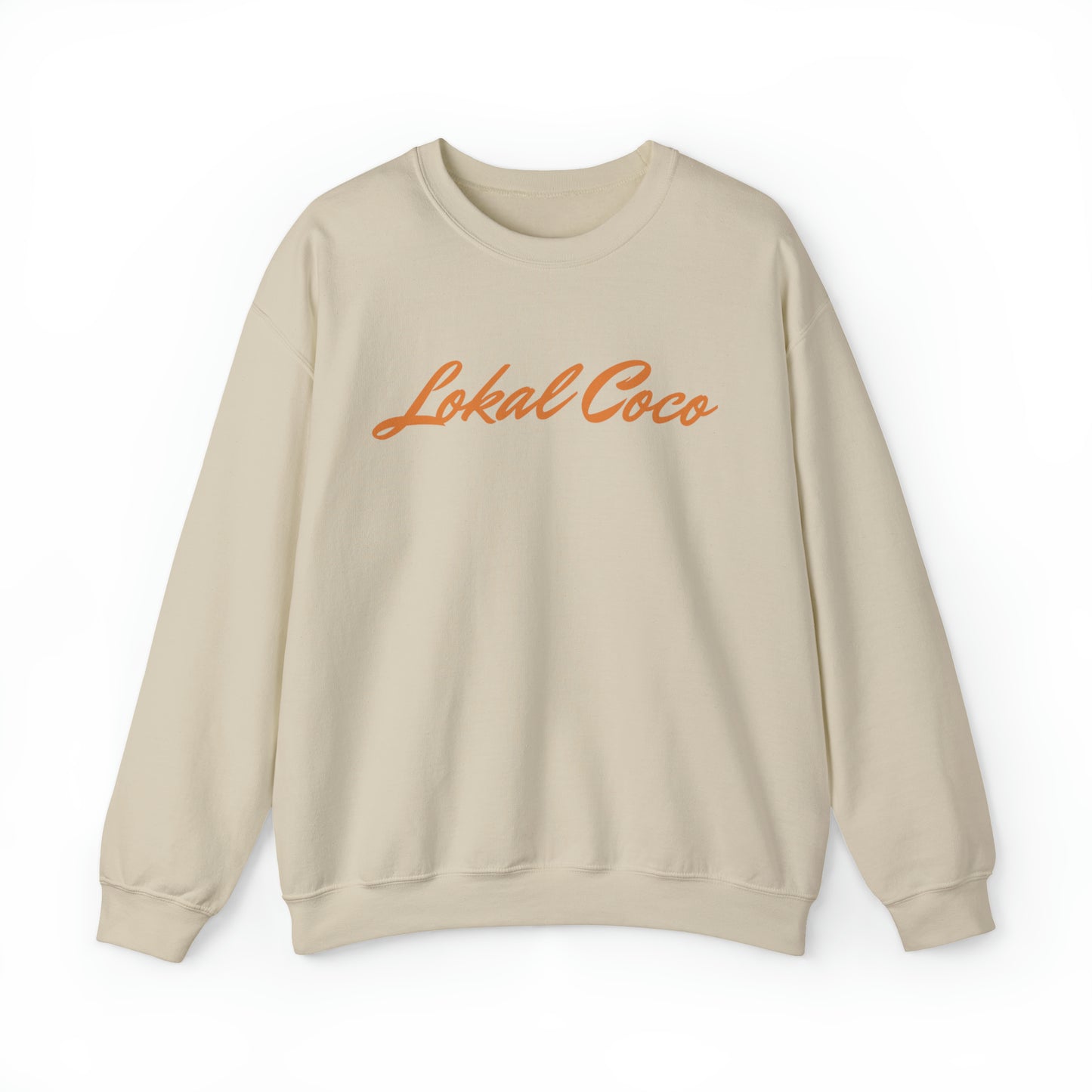 Lokal Outdoor Breakfast Panel Sweatshirt | Comic Panel Art Crewneck Sweater in sand