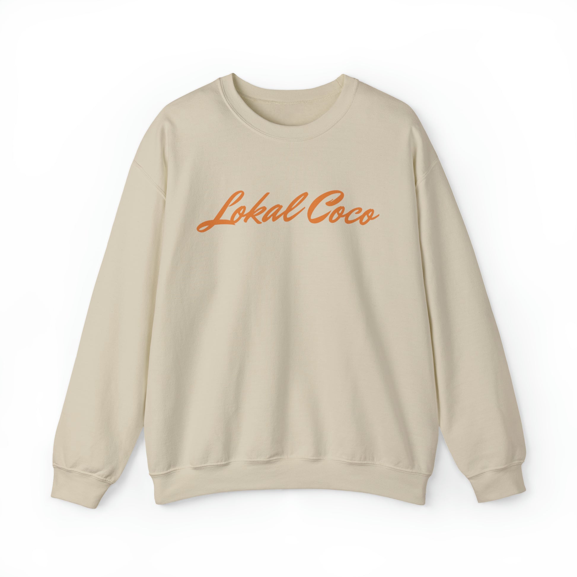 Lokal Outdoor Breakfast Panel Sweatshirt | Comic Panel Art Crewneck Sweater in sand