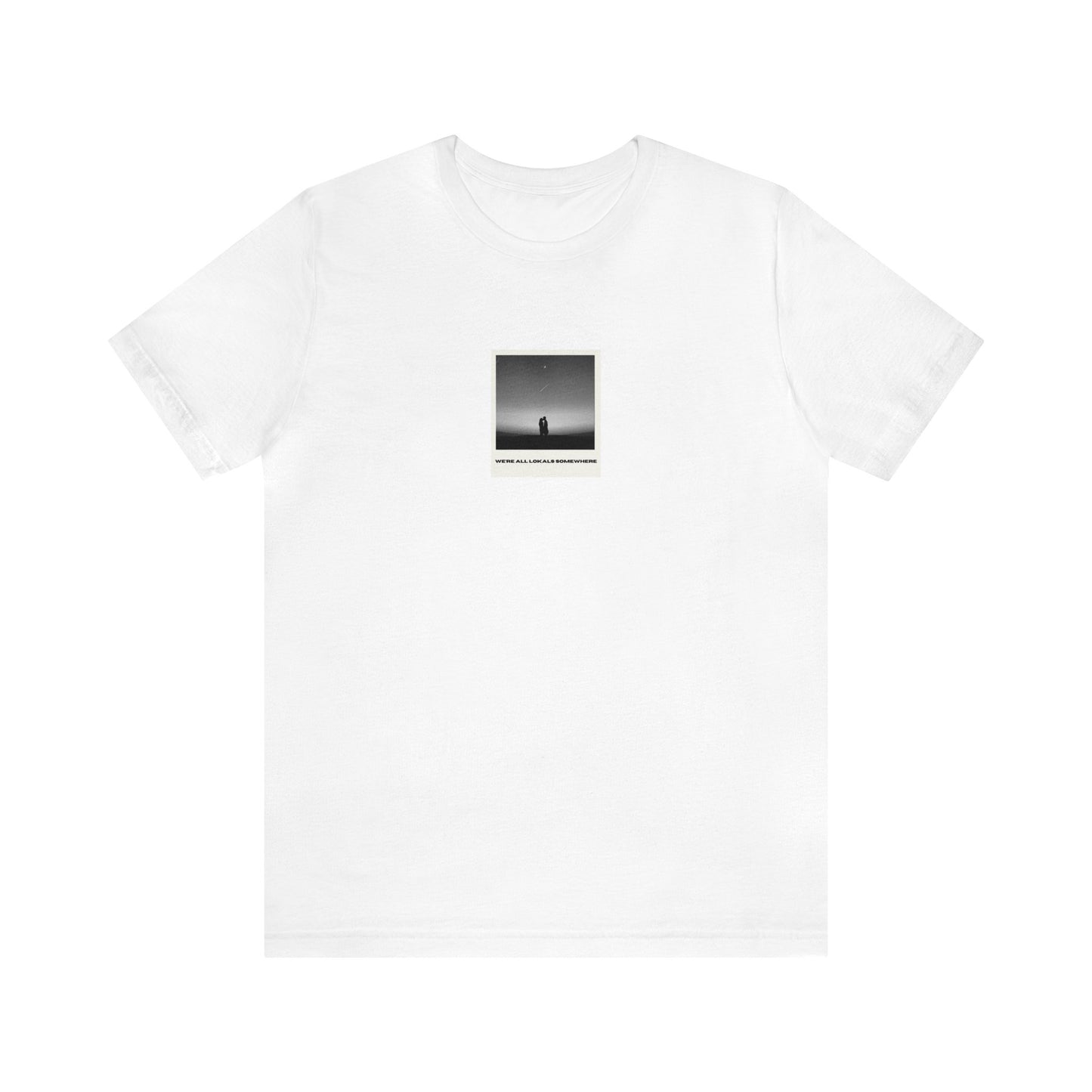 The front of Polaroid T-Shirt + Shooting Star Couple | We're All Lokals Somewhere Tee in white