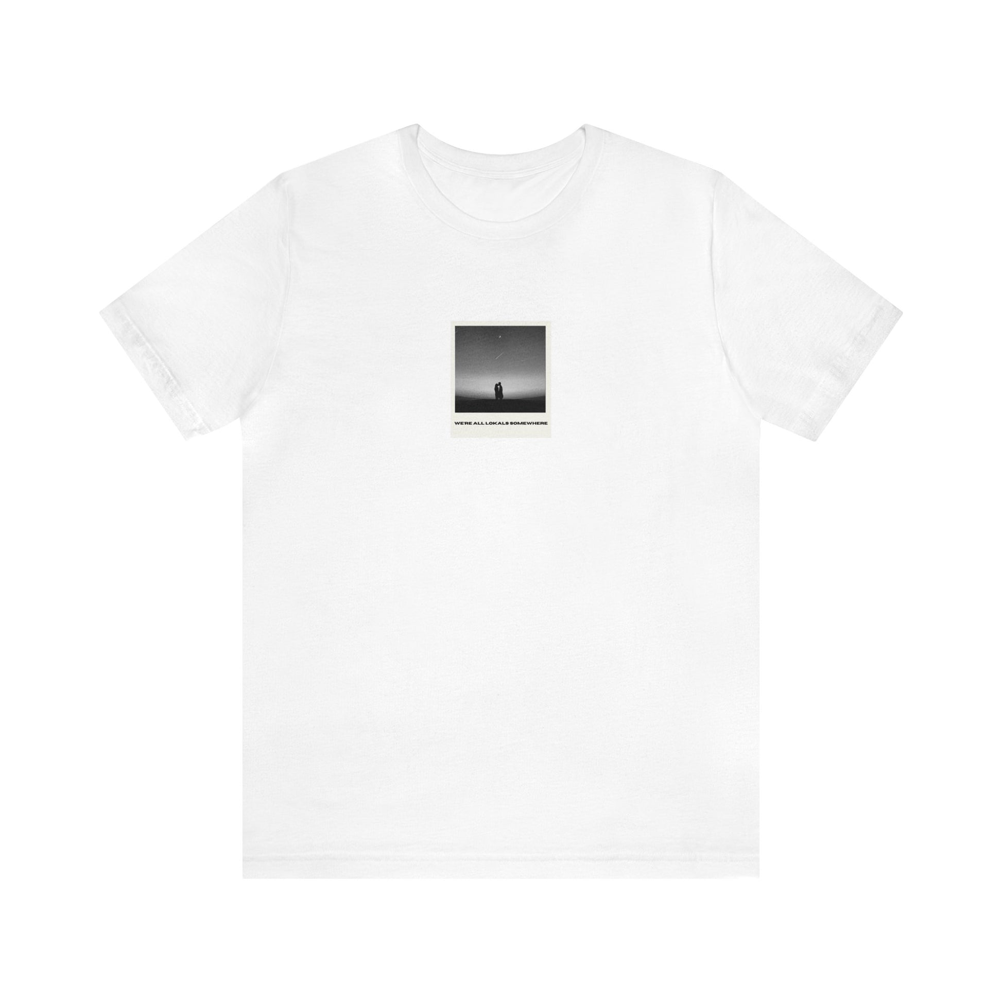 The front of Polaroid T-Shirt + Shooting Star Couple | We're All Lokals Somewhere Tee in white