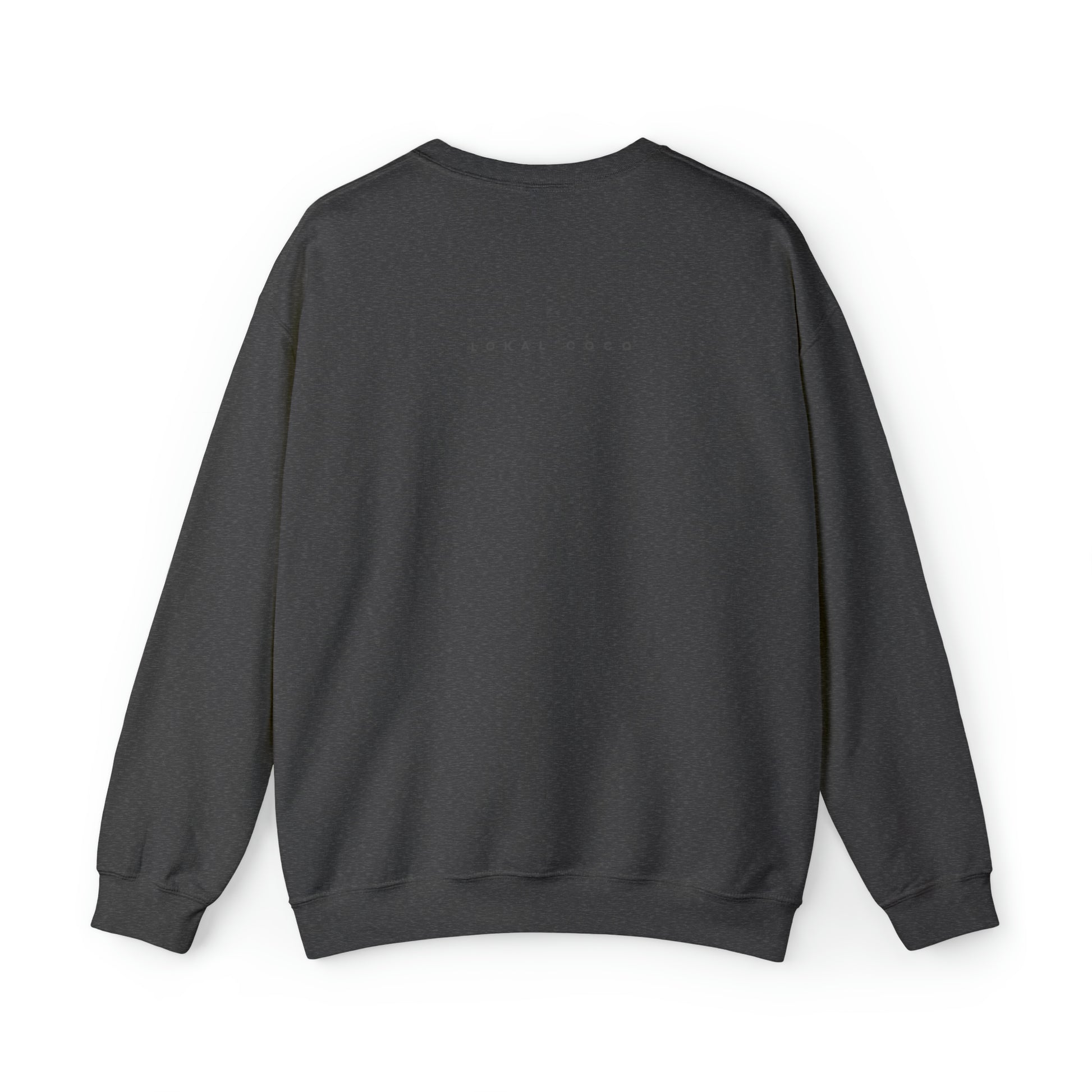 The back of the Raised on Picanha Crewneck Sweatshirt in dark heather