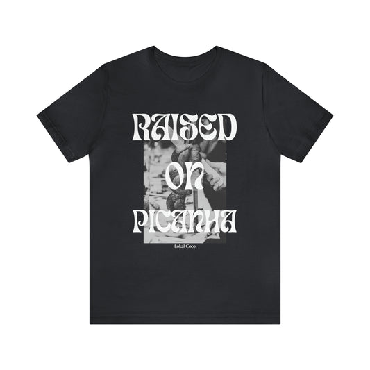 The front of the Raised on Picanha T-Shirt in black