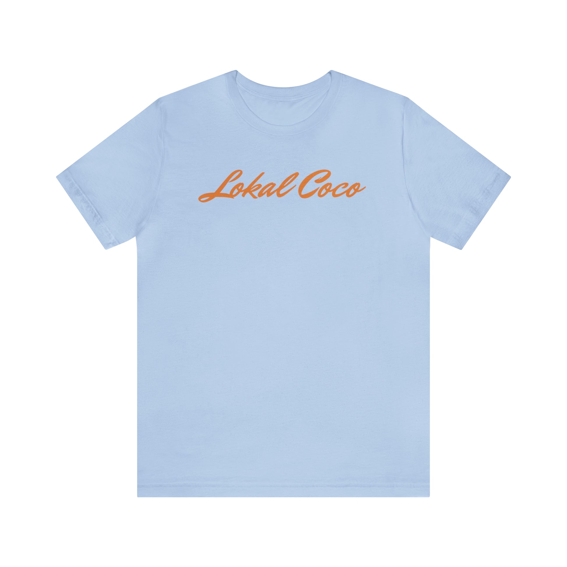 Lokal Outdoor Breakfast Panel T-Shirt | Comic Panel Art Shirt in baby blue 