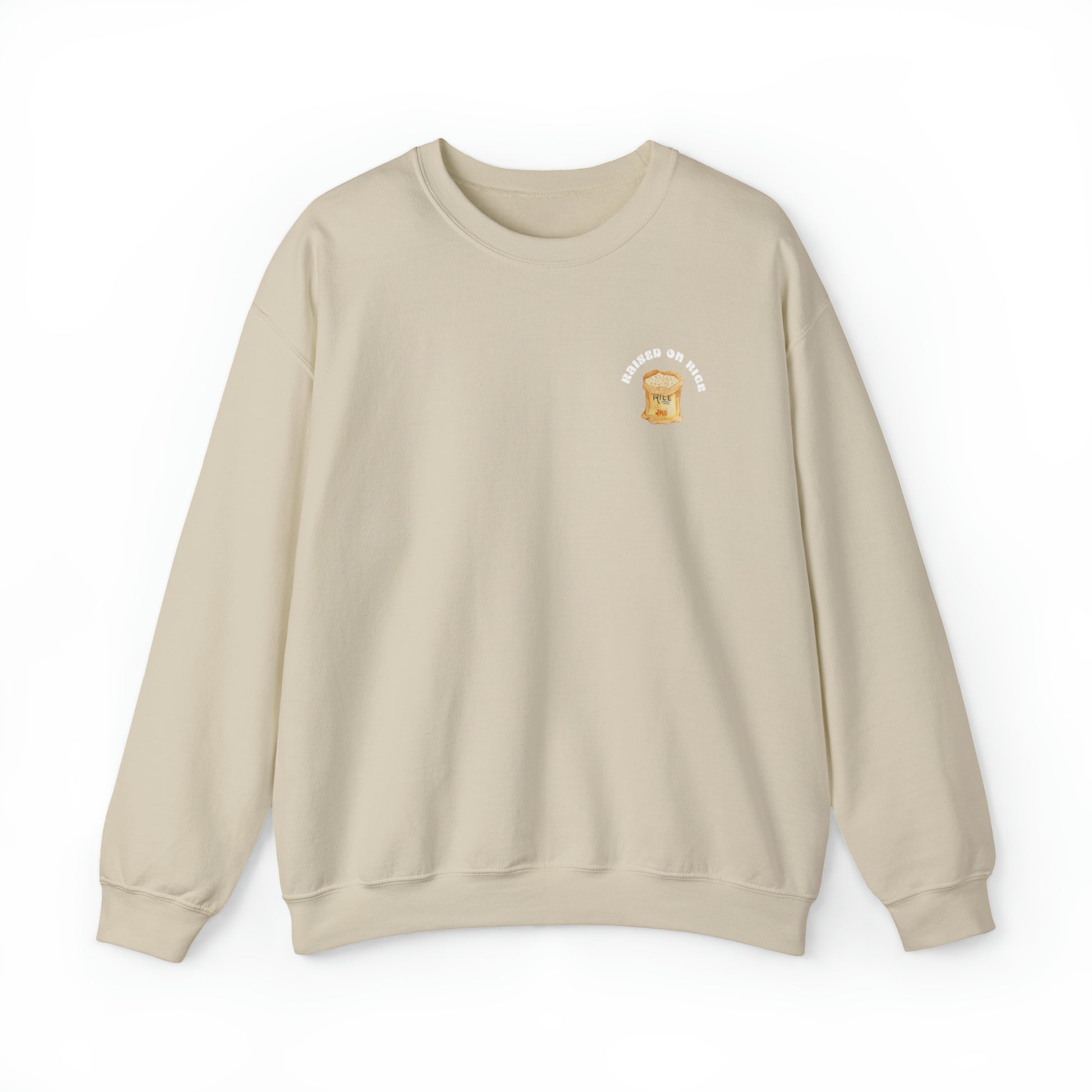 The front of Raised on Rice Crewneck Sweatshirt in sand