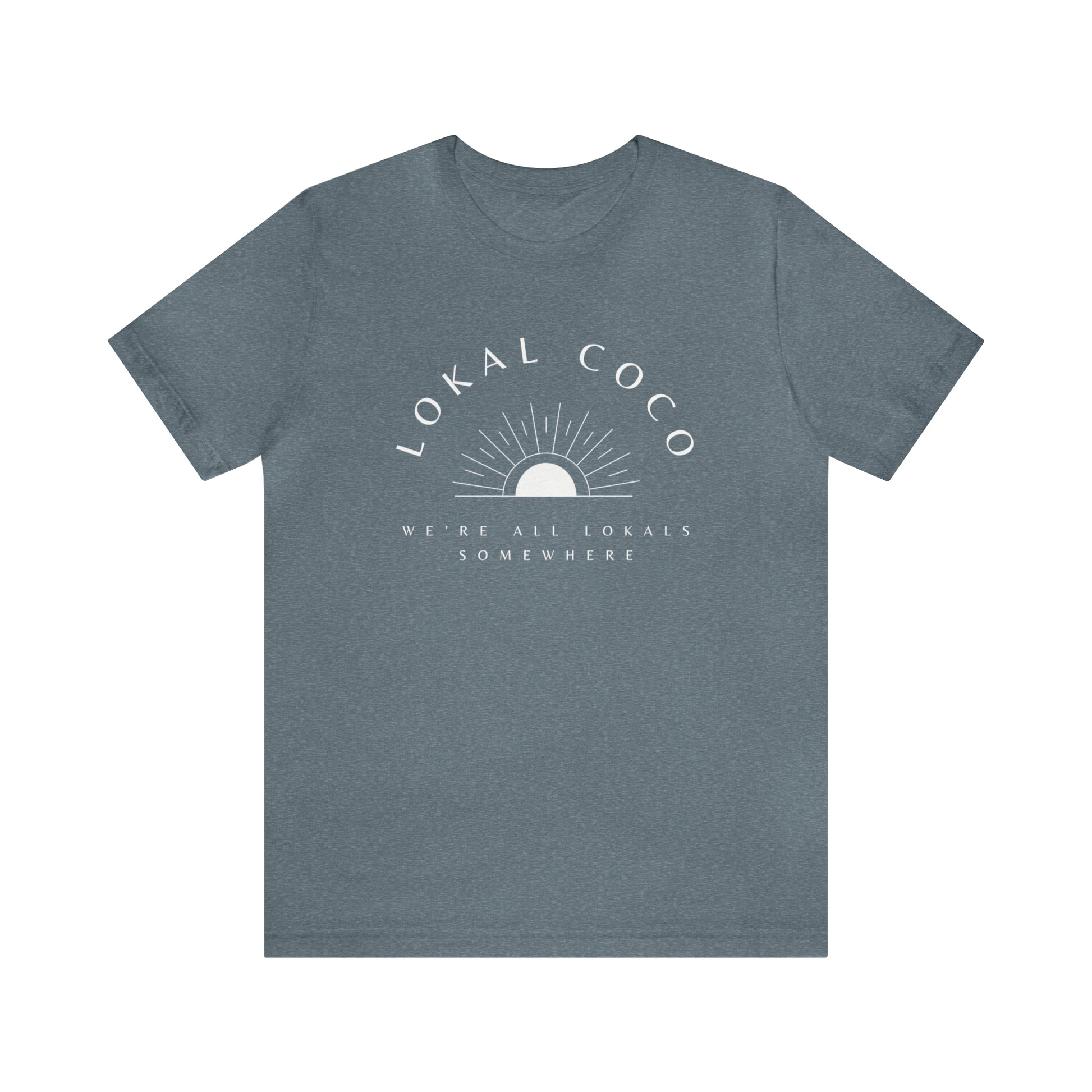 Lokal Coco We're all Lokals Somewhere Official Logo T-shirt in heather slate