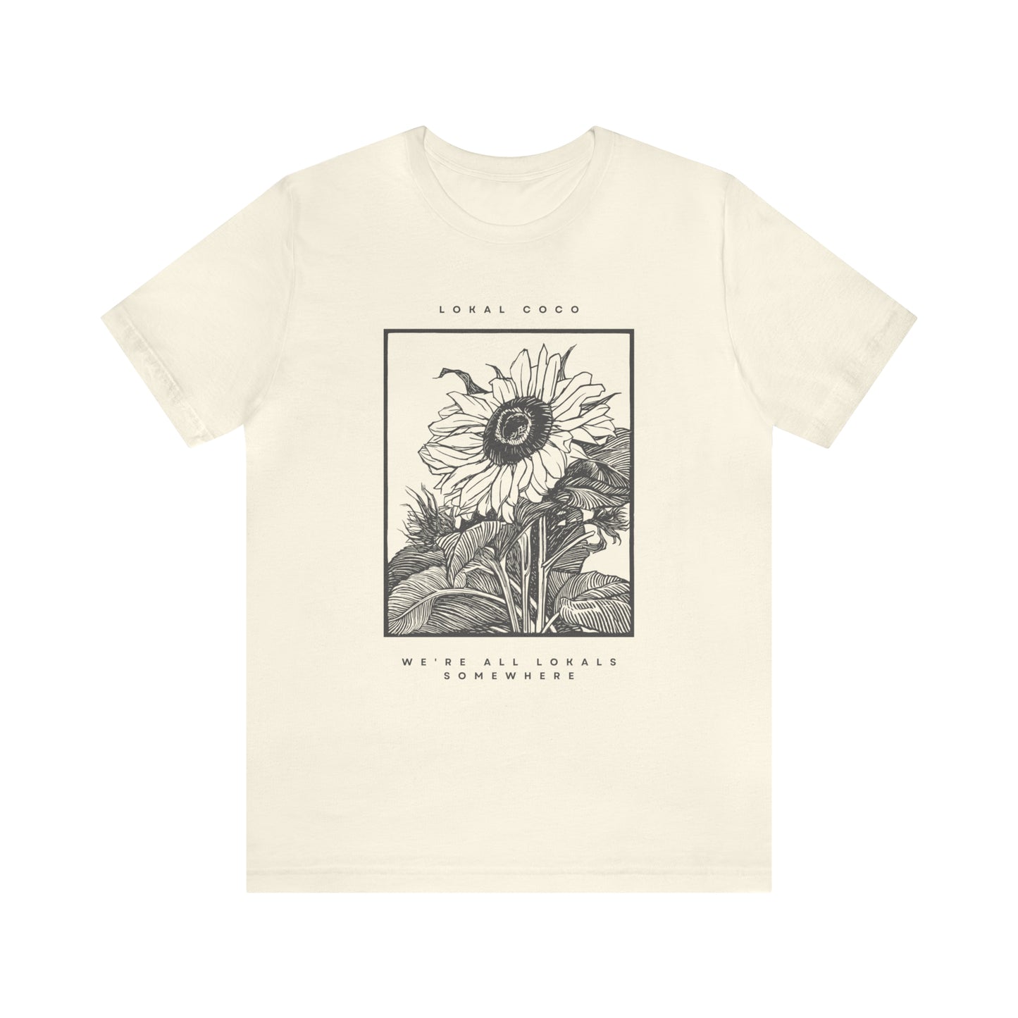 The front of Sunflower T-Shirt | Vintage Graphic Tee in natural