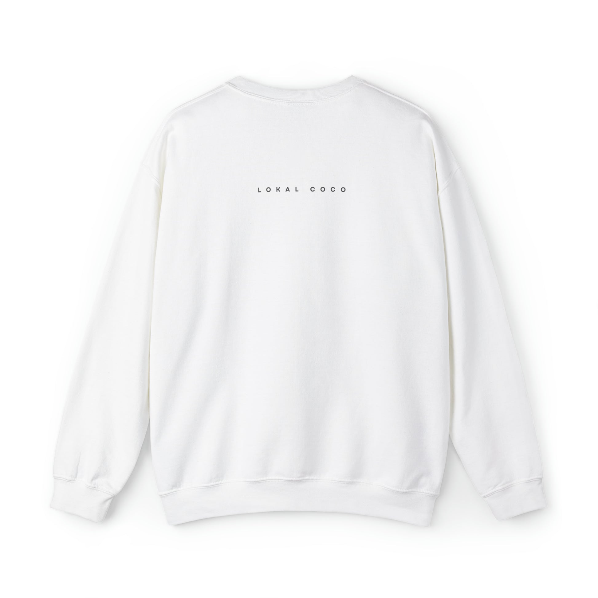 The back of Sunflower Sweatshirt | Vintage Graphic Crewneck Sweatshirt in white