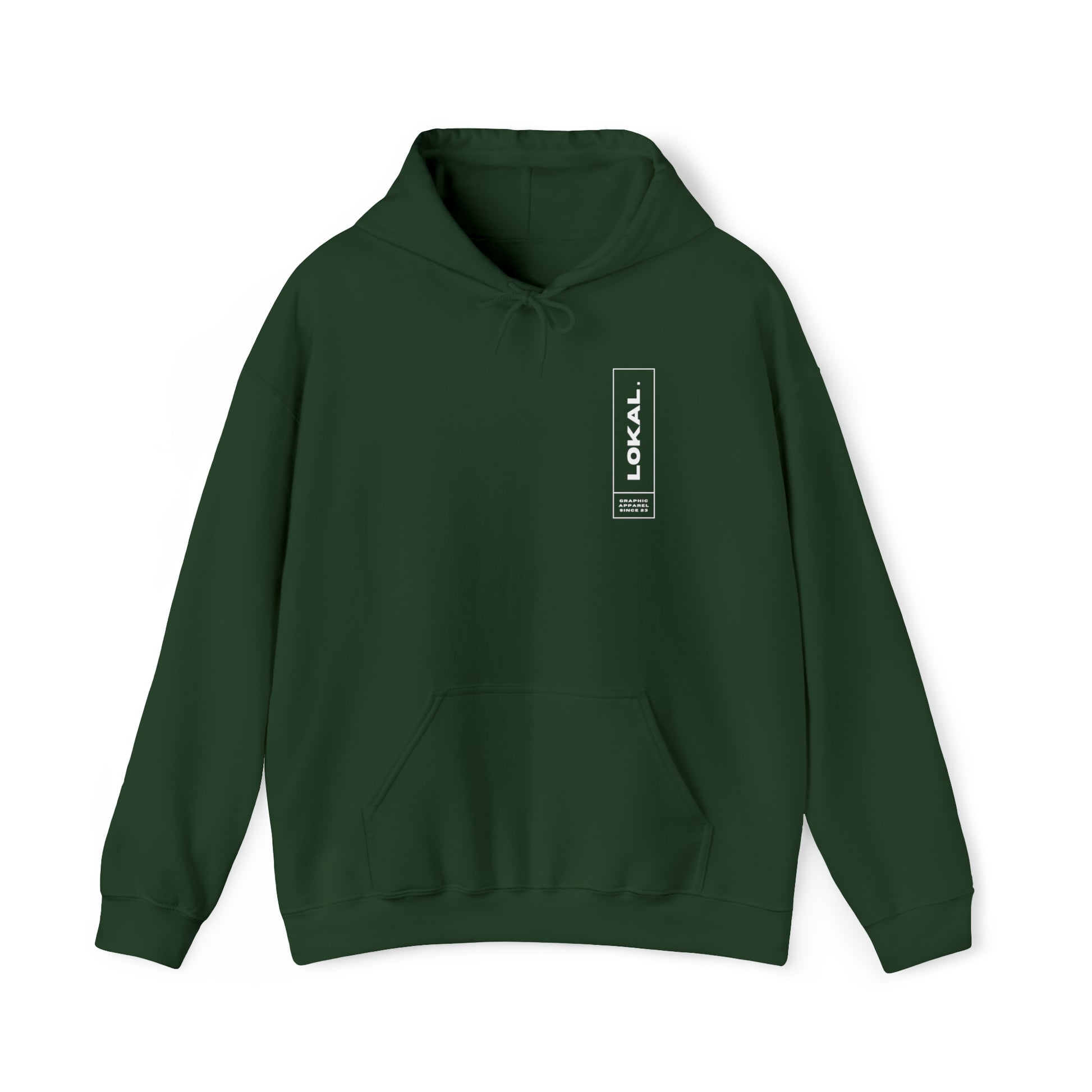 Lokal Coco Graphic Apparel Since 2023 Hoodie in forest green