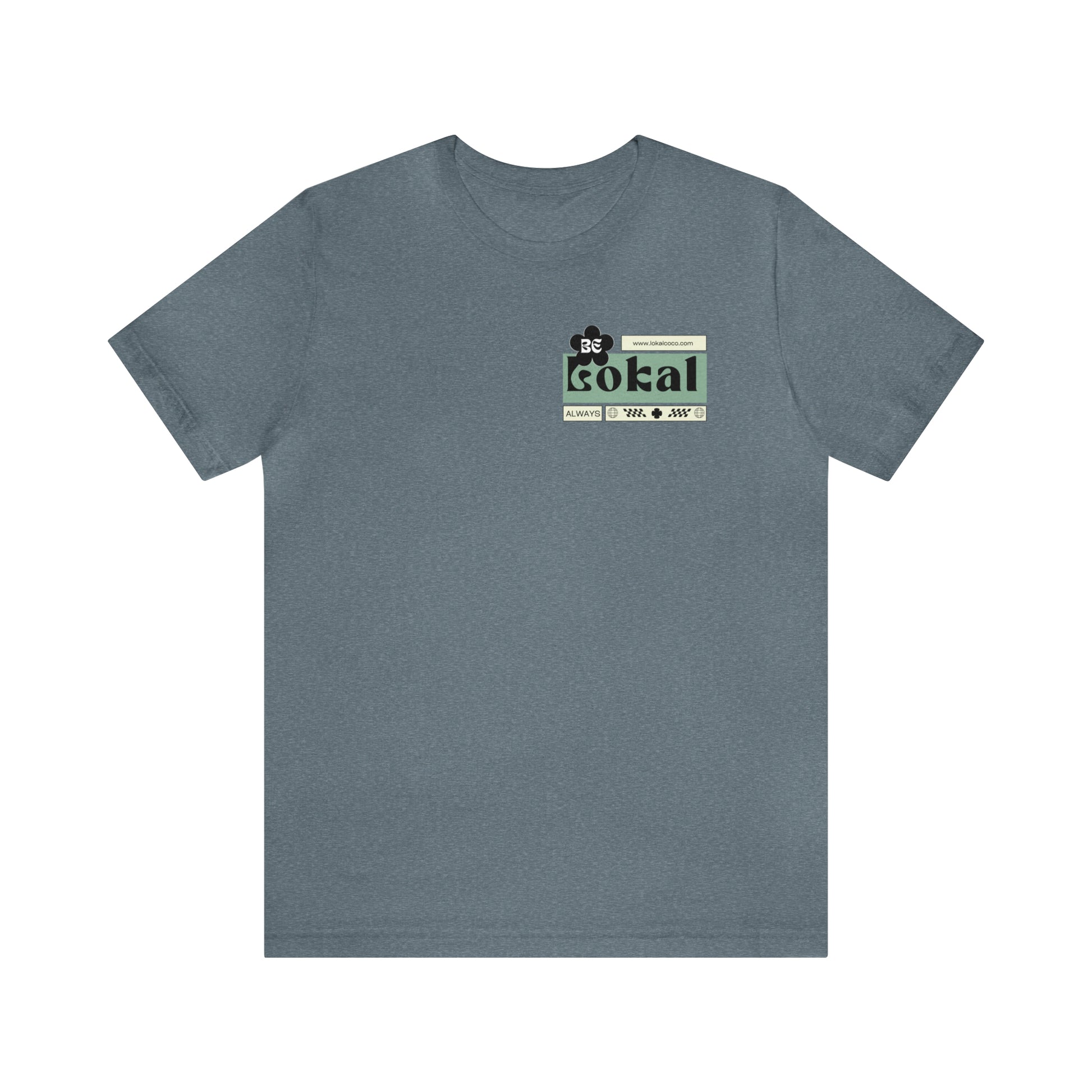 Lokal Coco "Be Lokal" T-shirt Logo Tee in heather slate