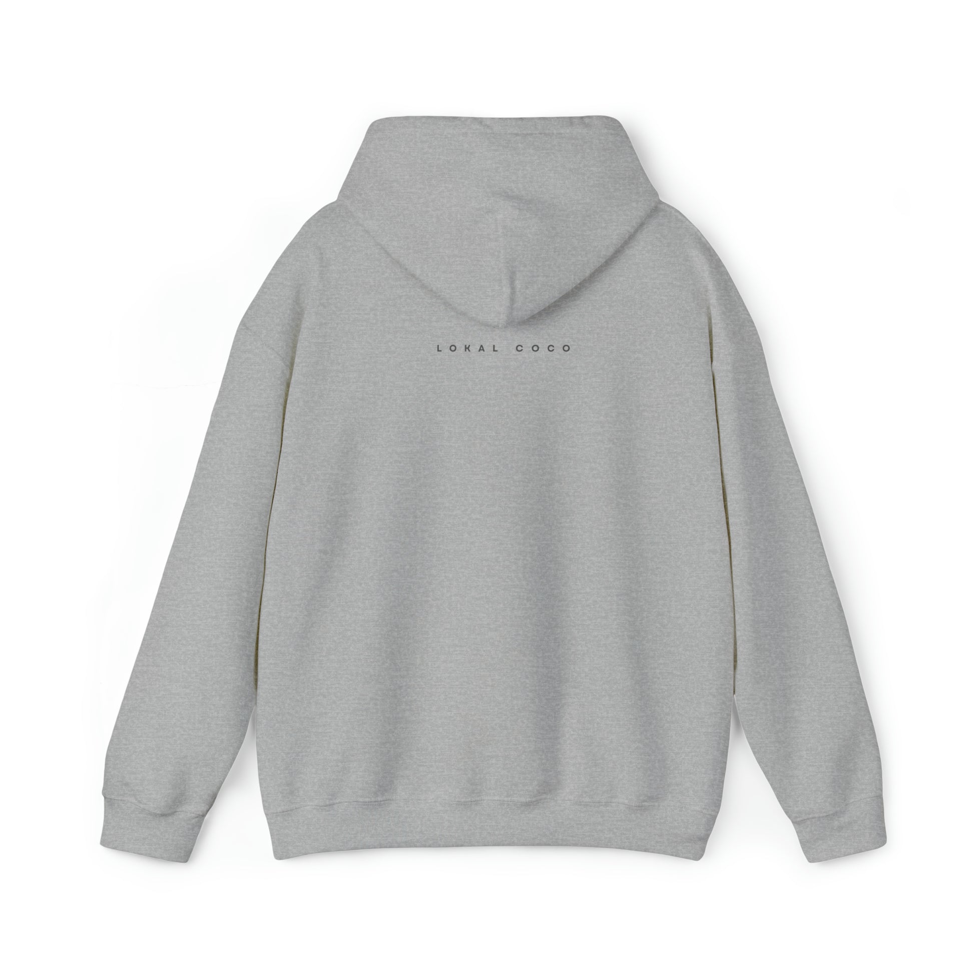  The back of the Raised on Picanha Hoodie in sports grey