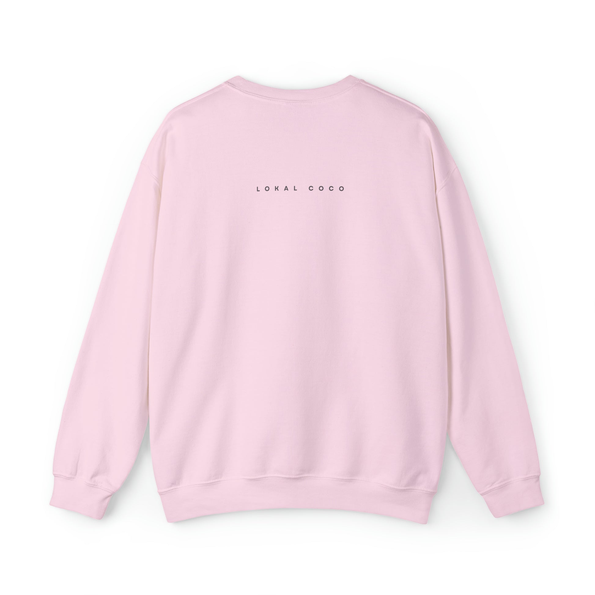 The back of the Raised on Picanha Crewneck Sweatshirt in light pink