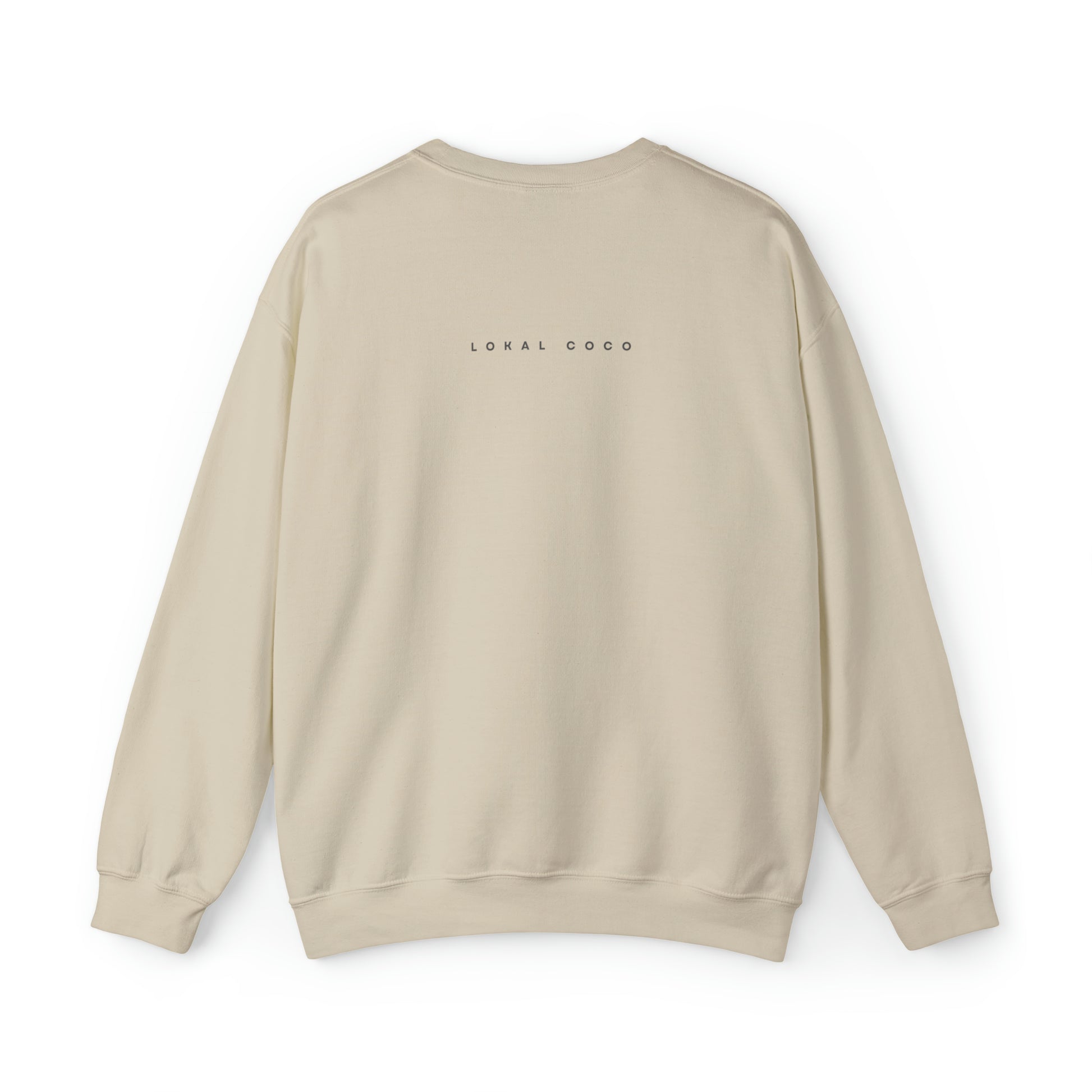 The back of the Raised on Picanha Crewneck Sweatshirt in sand