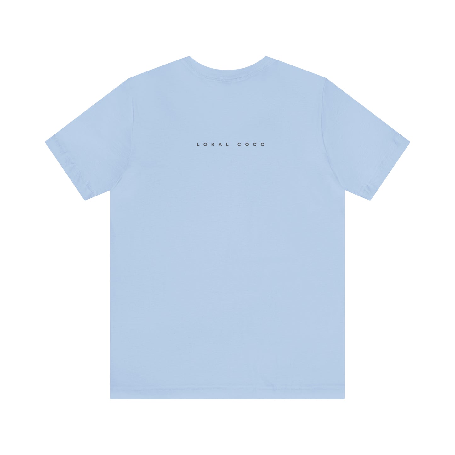 The back of Sunflower T-Shirt | Vintage Graphic Tee in baby blue